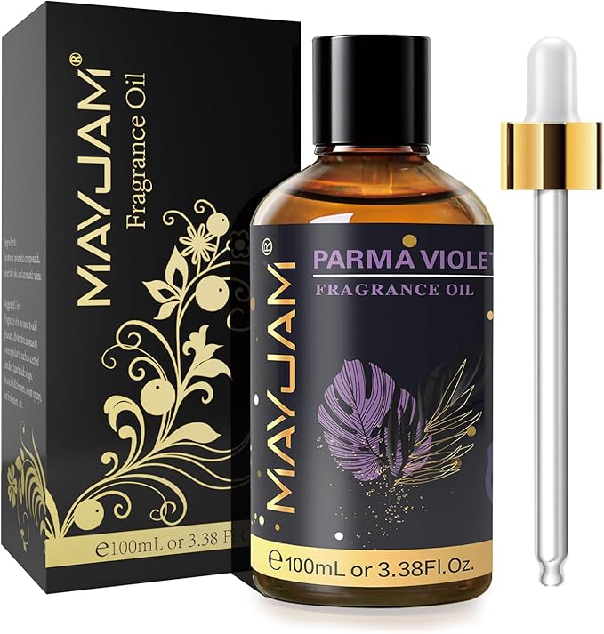 MAYJAM 100ML/3.38FL.OZ Parma Violet Fragrance Oils with Glass Dropper, Essential Oils for Diffusers for Home, Long Lasting Scented Oils for Diffusers Soap Candle Making