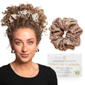 Silk Scrunchies for Ponytail Holders – Oversized Silk Scrunchies – Extra Large No Damage Hair Ties for Curly, Thick, and Thin - Hair Accessories for Women – Leopard/Cheetah Print, XL By Curlfriend