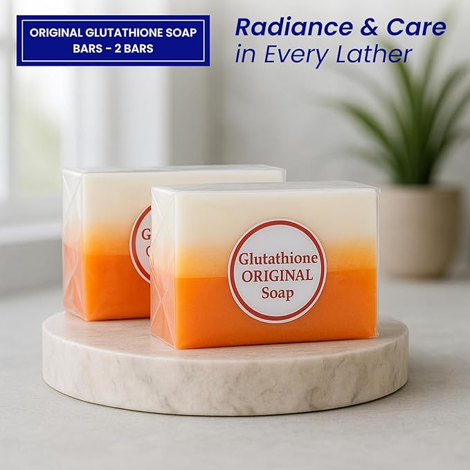 Relumins Glutathione Soap Bars - Holidays Deep Cleansing & Hydrating Soap for Smooth, Refreshed Skin - Gentle Exfoliating Formula for Face & Body - 2 x 150g Bars