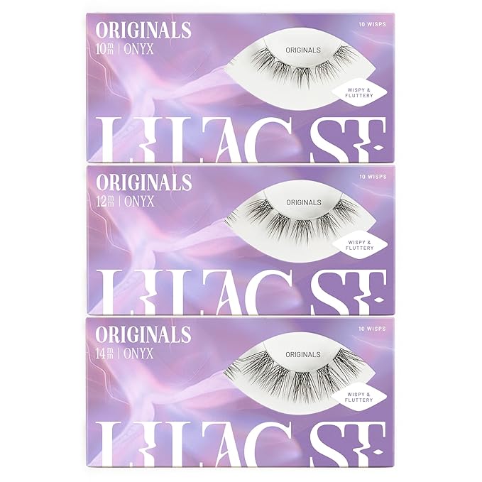 Lilac St - Originals Natural Faux Eyelash Clusters (10-12-14mm, 3 Pack) - Natural Look -DIY Lash Extension Wisps - Lightweight & Lifelike -Lasts 10 Days -Cruelty Free, Vegan, Women Founded -30 Lashes