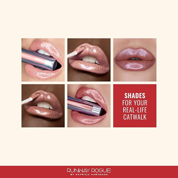 Runway Rogue LuxGloss Lip Gloss, High-Pigment Shimmery Soft Pastel-Pink Lip Gloss, ‘Catwalk’