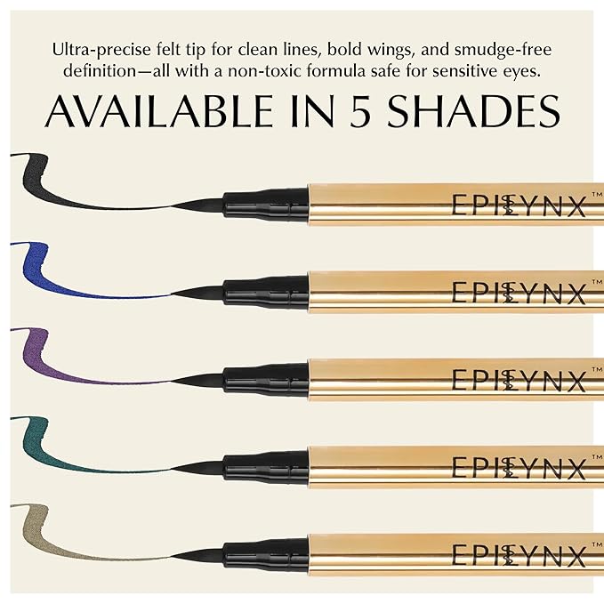 EPILYNX Waterproof Eyeliner - Smudge-Proof Liquid Eyeliner Pen with Precision Tip for Smooth, Long-Lasting Application - Vegan, Hypoallergenic & Gluten-Free Eye Liner - 2mL Purple