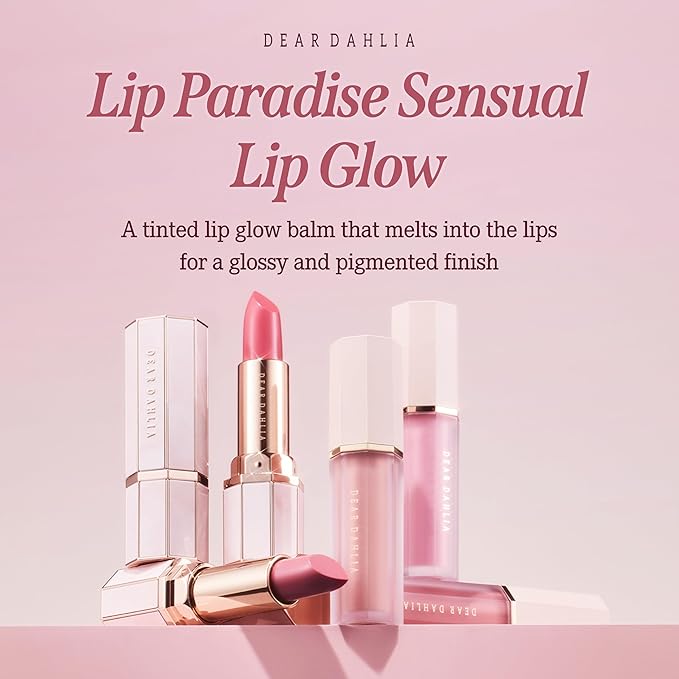 DEARDAHLIA Lip Paradise Sensual Lip Glow (Felicia) - Weightless Hydrating Vegan Lipstick with Glossy Finish, Natural Radiant Glow & Shea Butter Nourishment. 0.11 oz