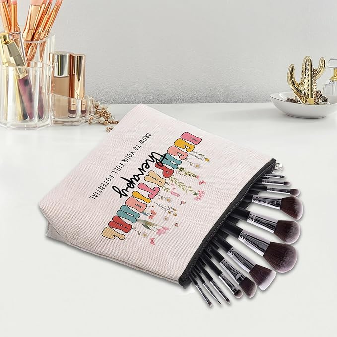 Occupational Therapy Gifts Makeup Bag, Gifts For Occupational Therapists, Ot Gifts, Boho Therapist Occupational Therapy Makeup Cosmetic Bag Zipper Pouch Travel Toiletry
