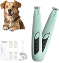 Professional Dog & Cat Trimmer - Quiet Electric Pet Grooming Kit for Ears/Eyes/Paws with LED Light - Cordless Battery-Powered Fur & Nail Clipper for Small/Large Breeds(Blue)