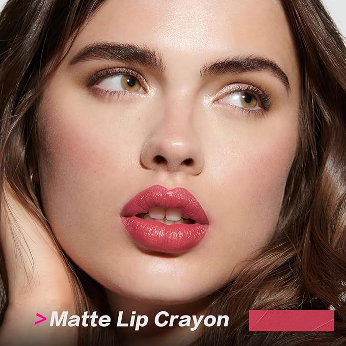 FOCALLURE Ultra Chic Lipstick,Rich Vitamin E Lip Crayon,Lightweight Color without Drying or Fading,Long Lasting Waterproof Lips Makeup,SMOKY CARMINE