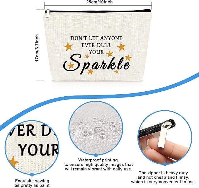 Inspirational Gifts for Best Friend Makeup Bag Motivational Gift Birthday Christmas Graduation Gifts for Daughter Best Friend BFF Bestie Sister Boss Wife Teacher Nurse Her Travel Cosmetic Bag