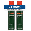 Mando Whole Body Deodorant For Men - Invisible Spray Deodorant - 72 Hour Odor Control - Low Irritation Formula - Aluminum Free, Benzene Free - 3.6 ounce Cans (Pack of 2) - Clover Woods