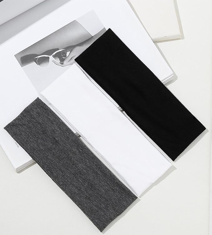 Huachi Headbands for Women 16 Pack Elastic Hair Bands, Non Slip Soft Cloth Fabric Head Bands, Fashion Womens Headband