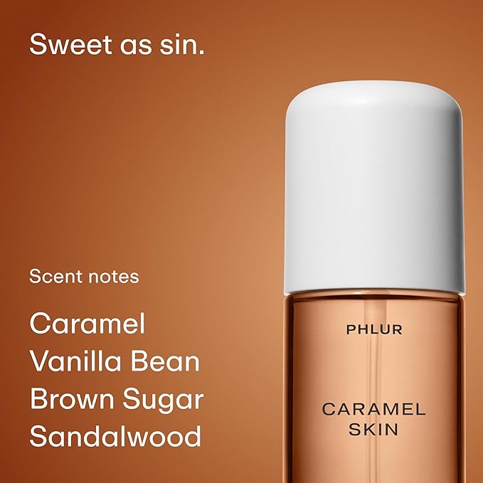 PHLUR Sweet Skin Trio - Exclusive 3pc Travel Size Body Mist Set ft. Vanilla Skin, Heavy Cream, Caramel Skin (3 x 3 fl oz)