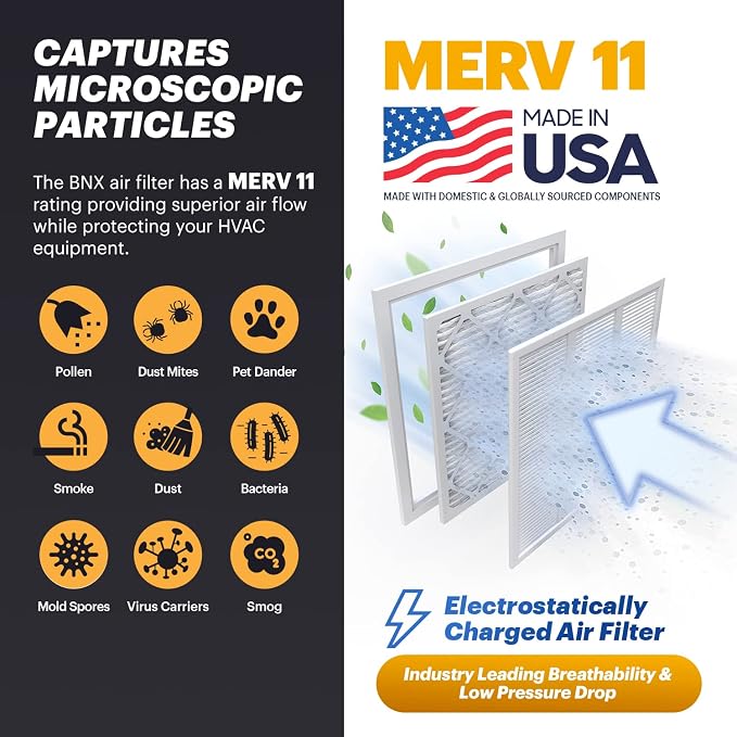 BNX TruFilter 16x25x1 Air Filter MERV 11 - Image 3