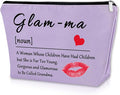 Sazuwu Grandma Makeup Bag Purple Gifts for New Grandma Grandmother Grandma to Be Cosmetic Bag Mothers Day Birthday Travel Pouch
