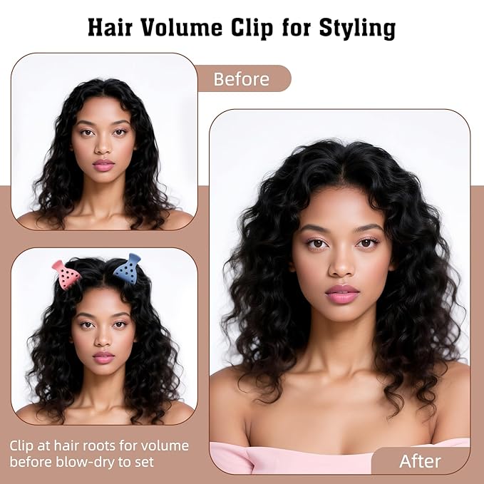 7Pcs Root Lifting Hair Clips for Thin Thick Curly Hair Volume Claw Clip Styling Volumizing Claw Clamps No Crease Bounce Curl Volume Root Clips Accessories Curl Keeper Claw Clip for Women Girls
