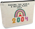 21th Birthday Gifts for Girls Makeup Bags, 2004 Happy 21th Birthday Decorations for Teen Girls, 21 Year Old Girl Birthday Gifts for Daughter, Sister, Granddaughter, Cosmetic Travel Pouch, Christmas