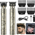 Beard Trimmer for Men-Hair Clippers for Men-Cordless Rechargeable Hair Clipper and Trimmer-Beard Shaver Barbershop（Bronze）