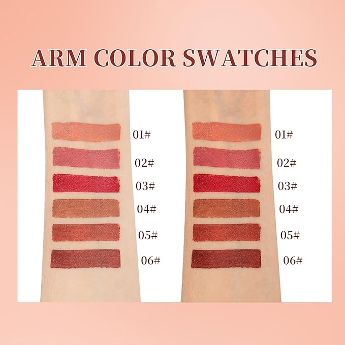 Jolilab 4PCS Lip Liner Lipstick Set, Gradient Matte Nude Velvet Lip Liner Pencil High Pigmented Long Lasting Natural Smooth Lip Makeup Easy-to-Use Crayon Form and Cone Tip