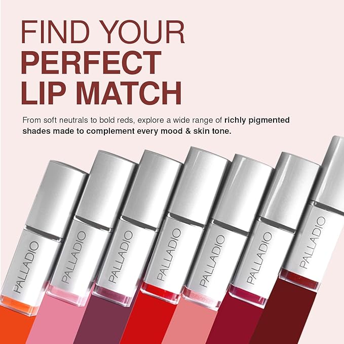 Palladio Herbal Lipstick, Rich Pigmented and Creamy, Infused with Aloe Vera, Chamomile & Ginseng, Prevents Lips from Drying, Combats Fine Lines, Long Lasting Lipstick, Coral Punch