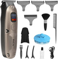 Multifunctional Hair Clipper with LED Screen, Cordless Rechargeable Beard Trimmer, Body Groomer with 10 Accessories for Men Women Home Travel Use