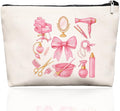 Chrisamas Hairstylist Gifts Women Makeup Bag Make Up Bag, Cosmetic Bags for Hairstylists, Hairdresser Gifts for Cosmetology Student Teen Girls(Pink)