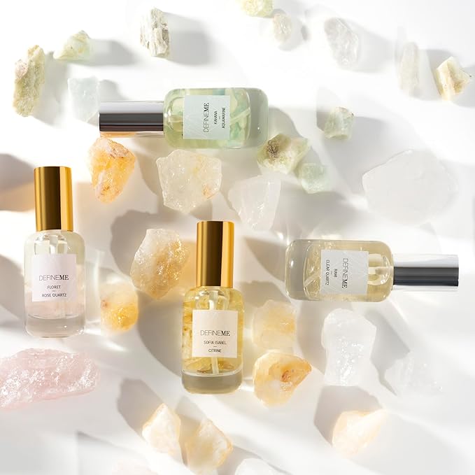 DefineMe Quartz Crystal Infused Natural Perfume Mist, Rami Scent, 0.95 FL OZ