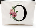 A-Z Personalized Makeup Bag, Monogrammed Bridesmaid Presents Cosmetic Bag, Portable Stationary Storage Organizer, Friendship Travel Makeup Bags