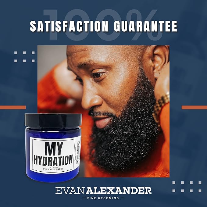 Evan Alexander Fine Grooming MY Hydration Beard Leave-In Conditioner for Men - 4 oz, Hydrates, Softens, Eliminates Dryness, Tames Frizz, Promotes Healthy Beard Growth