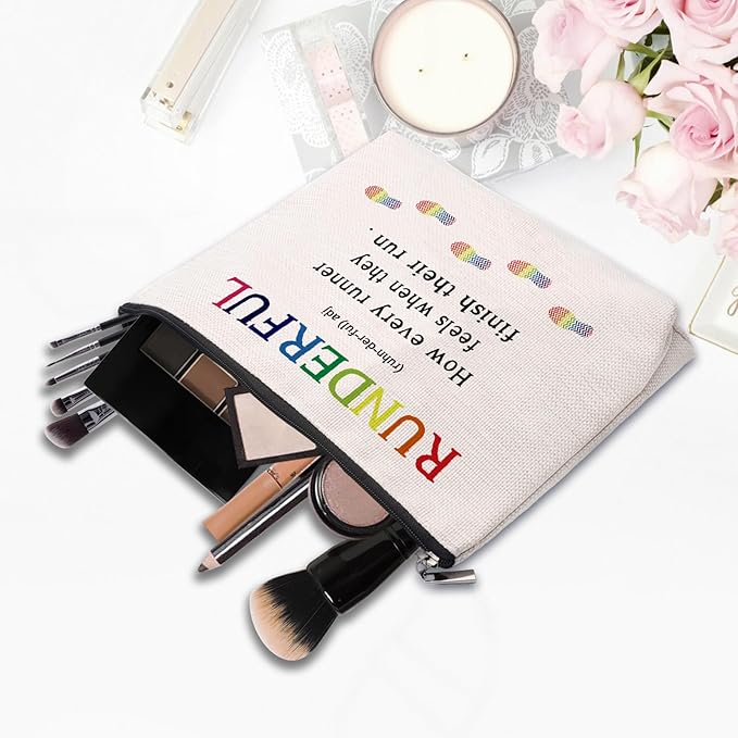 Running Gifts for Women Makeup Bag, Runner Gifts, Gifts for Runners Women, Marathon Runner Female Gifts, Running Accessories for Women, Runderful Definition Makeup Cosmetic Bag