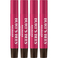 Burt's Bees Shimmer Lip Tint Set, Tinted Lip Balm Stick, Moisturizing for All Day Hydration with Natural Origin Glowy Pigmented Finish & Buildable Color, Rhubarb (4-Pack)