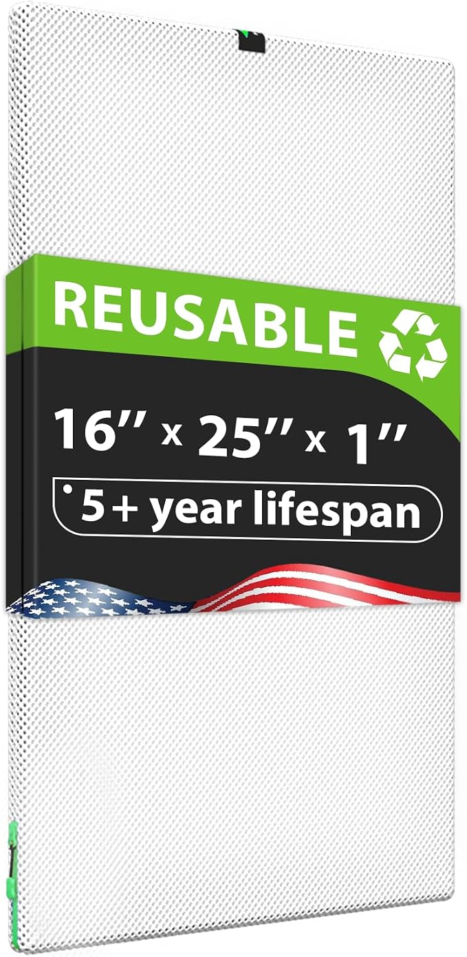 Reair 16x25x1 Air filter, Washable and Reusable Air Filter 16x25x1 by Reair