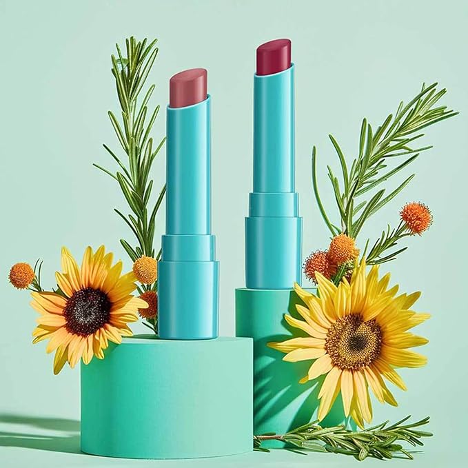 3PCS Hydrating Lip Tint Lipstick Set,Long-Lasting Matte Finish Moisturizing Tinted Balm,Natural Ingredients Strong Moisturizing Lipstick,Waterproof Lip Gloss Non-Stick Cup Lip Tint Stain(SET B)