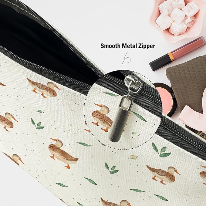 Duck Gifts for Duck Lovers, Makeup Bag Cosmetic Bag Travel Pouch, Animal Lovers Gifts for Women Girls Daughter Sisters Coworker Best Friend Friendship Graduation Birthday