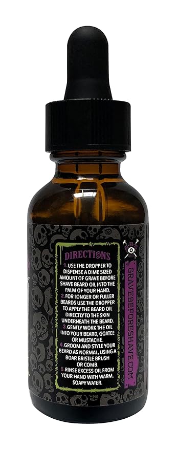 Grave Before Shave Voodoo Blend beard oil 1 oz. Bottle with Dropper top Dispenser