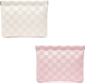 Leather Pocket Cosmetic Bag for Purse,Coin Purse Lipstick Cosmetic Accessories Organizer, Travel Kit Storage Pouch,Waterproof Portable No Zipper Self-closing Small Makeup Pouch for Women