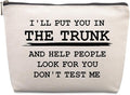 Funny Quote Cosmetic Bag Funny Gifts for Women Friends Gag Gifts Christmas Farewell Friendship Gifts for Women Friends Sister Coworkers Don't Test Me Travel Makeup Bags