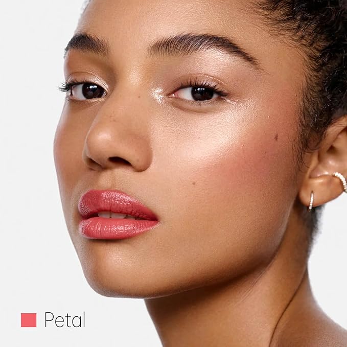 Petal Pink Moisture Lipstick – Hydrating Lip Balm for Dry, Cracked Lips, Weightless Creamy Lip Color with Vitamin E, Hydrasmooth, Glossy Juicy Finish, Long Lasting for Women (Petal)