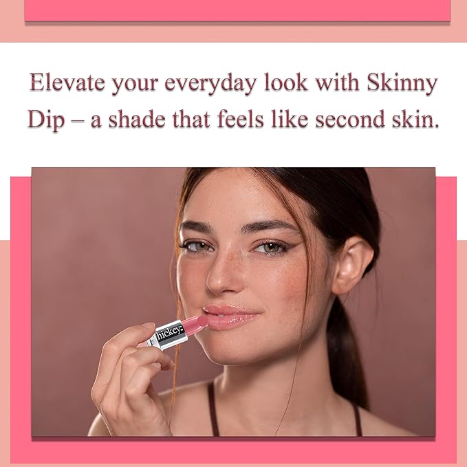 Hickey Lipstick Skinny Dip Light Pink Lipstick Refill - Long Lasting Lipstick for Women - Hydrating & Moisturizing Shade, Lip Color for Women, Gluten-Free & Vegan with Highly Pigmented