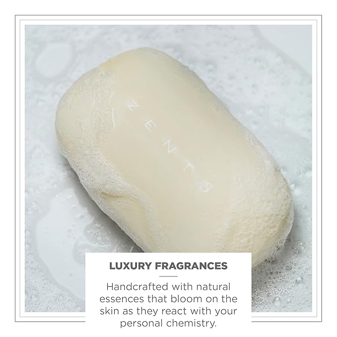 Zents Triple-Milled Luxe Bar Soap (Ore Fragrance) | Moisturizing Soap with Organic Shea Butter | Gentle Hand & Body Wash | Nourishes & Softens Skin | 5.7 oz