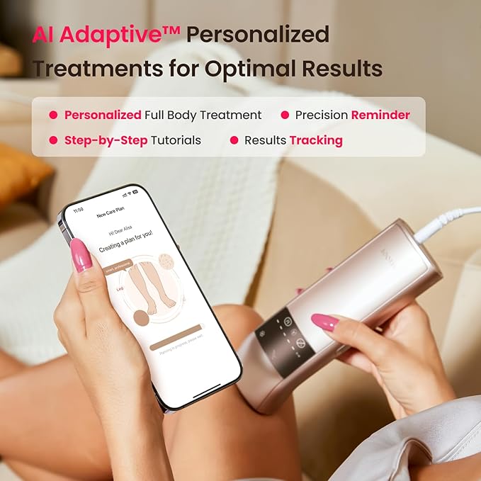 IPL Laser Hair Removal for Women and Men, 25J Triple-Pulse Permanent Hair Removal Device for Ingrown & Coarse Hair, 37°F Painless Sapphire Ice Cooling Hair Removal for Legs, Facial, Armpits, Bikini