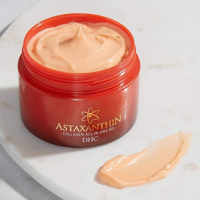 DHC Astaxanthin Collagen All-in-One Gel, Brightening Daytime Facial Moisturizer, Lightweight, Toning, Hydrating, Absorbs Quickly, Collagen, Fragrance and Colorant free, Ideal for all Skin Types