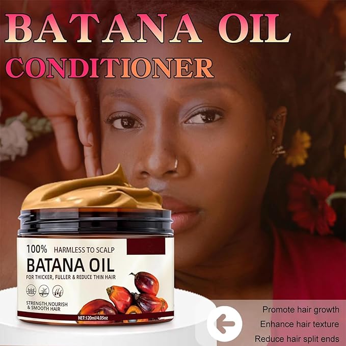 100% Raw Batana Oil for Hair Growth, Natural Raw and Pure Unrefined Batana Oil Organic Hair Oil Prevent Hair Loss, Restores Damaged Hair and Scalp, 4.2 OZ (1 PCS)