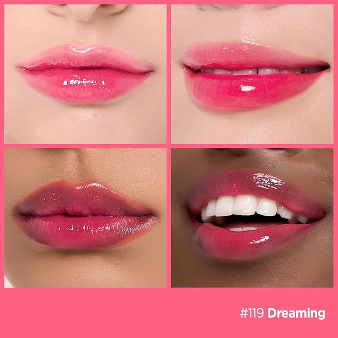 Laka Fruity Glam Tint, Glowing Lip Stain with Wide Color Spectrum, Hydrating & Lightweight Texture, Long-Lasting Bold Stain, Non-Sticky, Vegan, K-Beauty (#119 Dreaming, 4.5g/0.15oz)