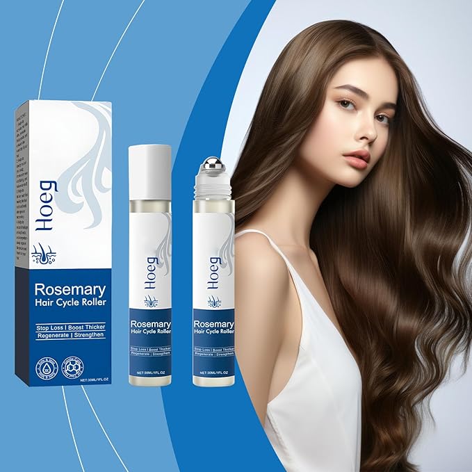 Hair Growth Serum Roll-On with Rosemary, Redensyl, Anagain for Men and Women, Reduce Hair Fall: Works on All Hair,Types 30ml