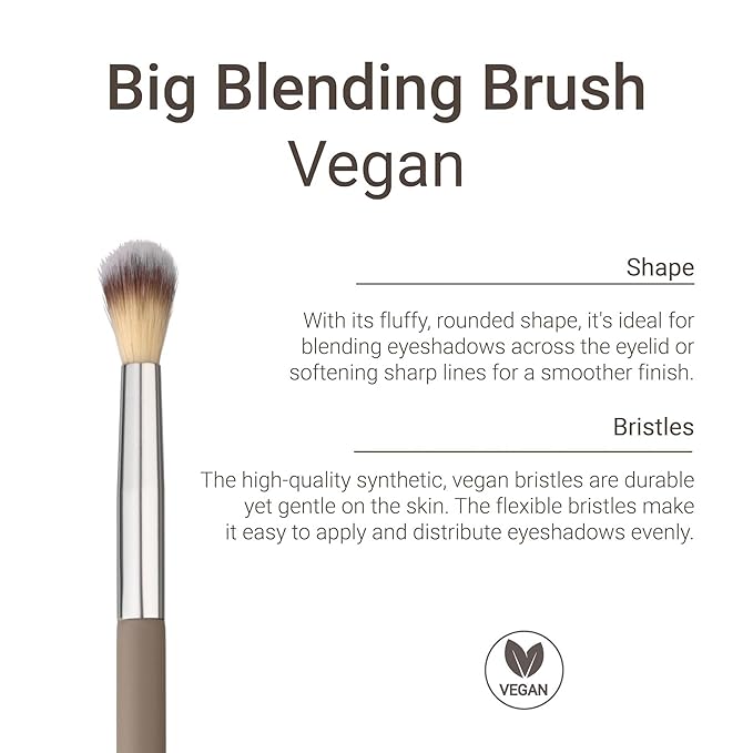 Sandstone Soft Collection Makeup Brush - Professional Premium Blending brush for applying and blending eyeshadow. Ultra soft bristles and easy to use. Vegan Makeup brush for all skin types