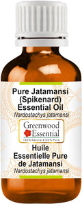 Greenwood Essential Jatamansi (Spikenard) Essential Oil (Nardostachys jatamansi) Pure | Non-Sticky | Non-Greasy | Lightweight | Men & Women | All Skin Types | Steam Distilled 2ml (0.06 oz)