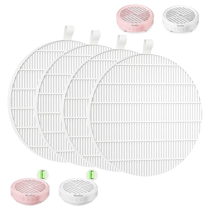 SProR Nail Dust Collector Replacement Filter, 4 Pack Reusable Dust Filter for MelodySusie Hpro/SProR Nail Dust Collector, Compatible Fine Filter for Efficient Nail Dust Collection