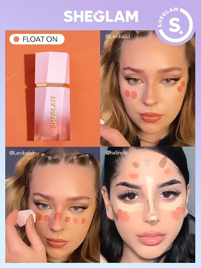 SHEGLAM Color Bloom Liquid Blush Makeup for Cheeks Matte Finish - Float On