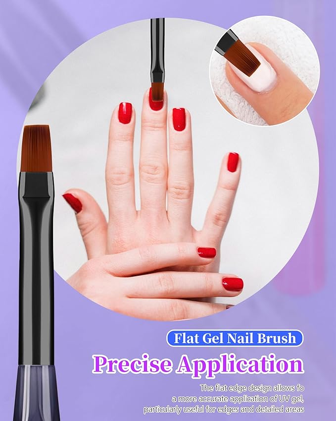 for OPI Nail Polish Remover Brush, 3PCS Nail Art Clean Up Brushes, Round/Angled/flat Acetone Resistant Gel Nails Art Designs and Tidying Up Polish Mishaps on Cuticles