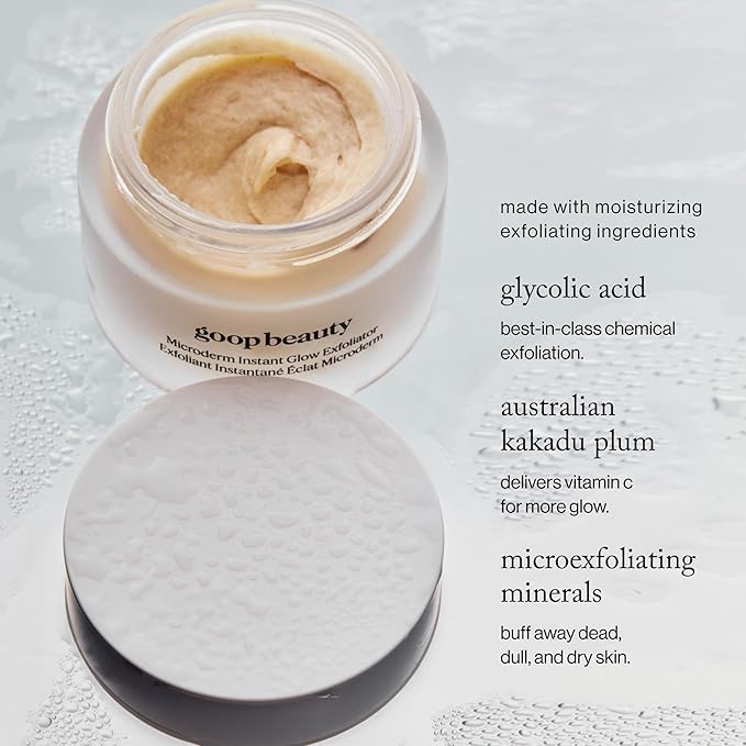 goop Beauty Microderm Exfoliator | Microdermabrasion Scrub to Smooth Textured Skin | Physical & Chemical Exfoliant | Micro-Exfoliating Minerals & Glycolic Acid | 0.5 fl oz