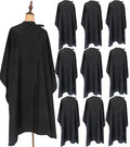 Haircut Cape Black Hair Cutting Salon Barber Capes Waterproof hairdressing for Clients Men Adults (10PCS*Barber Cape)