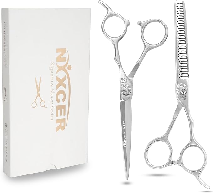 Professional Scissors - 6.25" Arc Hair Cutting Scissors 440C Japanese Steel, Featuring Long-Lasting Sharpness(Hair Cutting & Thinning Scissors)